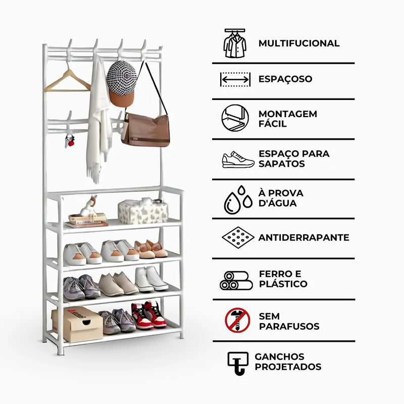🌟 Sapateira Organizadora Com 4 Prateleiras 👠