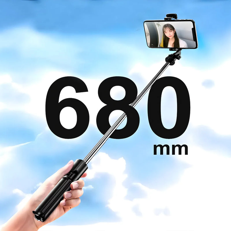 🤳📸 Bastão de Selfie com Tripé 360° 🤳📸