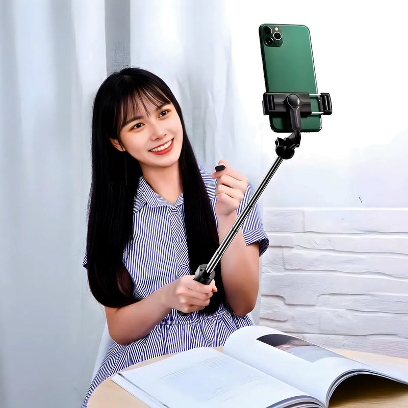 🤳📸 Bastão de Selfie com Tripé 360° 🤳📸