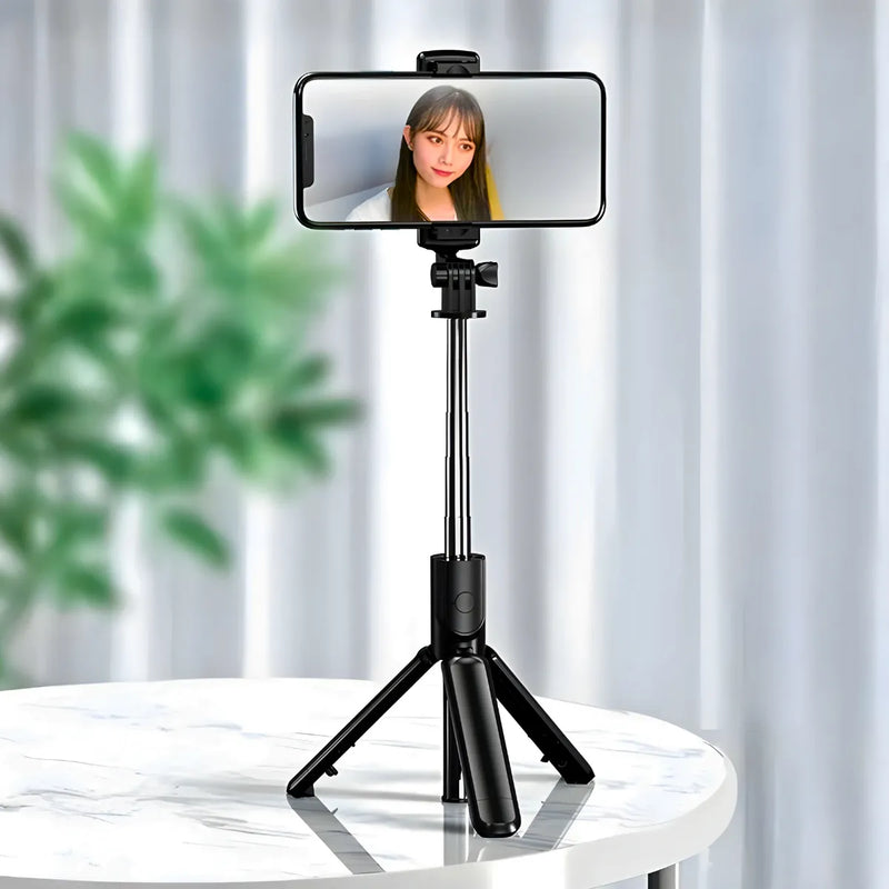 🤳📸 Bastão de Selfie com Tripé 360° 🤳📸
