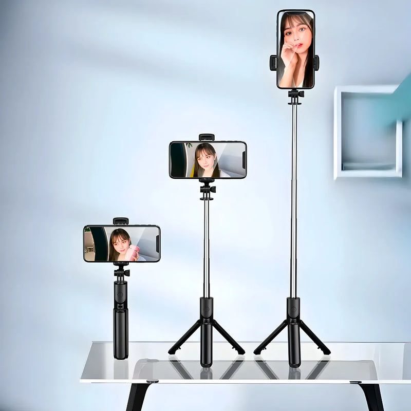 🤳📸 Bastão de Selfie com Tripé 360° 🤳📸