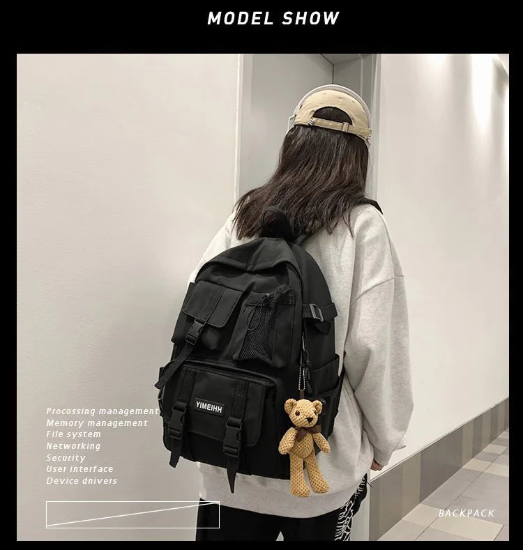 Mochila Multi Pocket Canvas Designer🎒✨