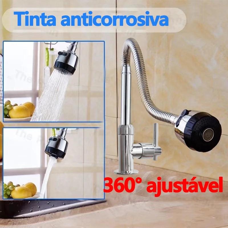 Torneira Ajustável de Inox - 🚿