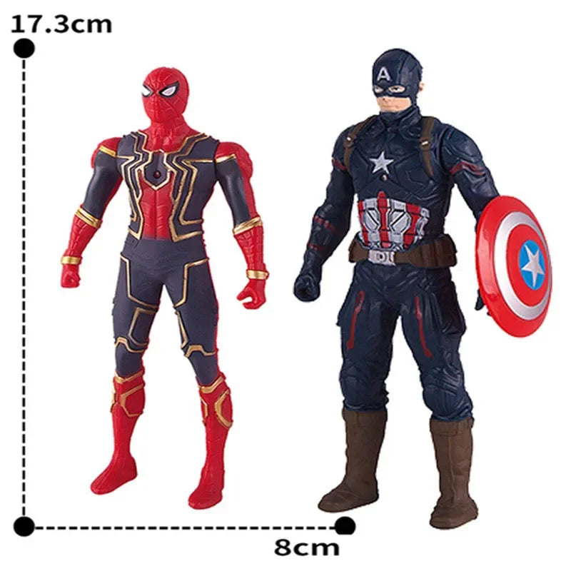 🦸‍♂️ Bonecos de Ação 17cm - Heróis Marvel Brilhantes ✨