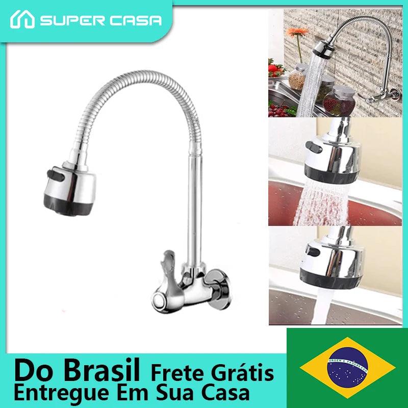 Torneira Ajustável de Inox - 🚿