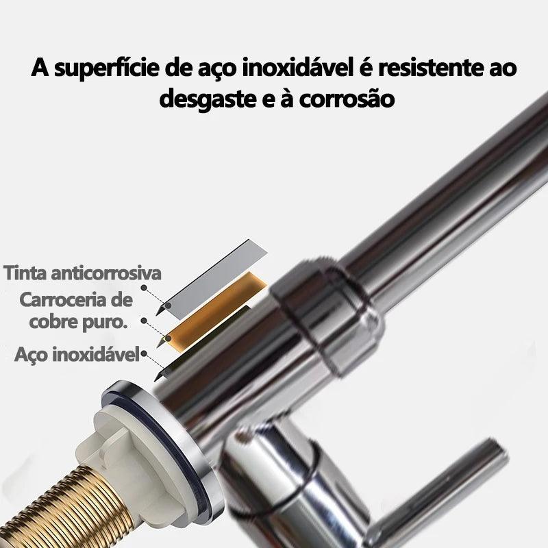 Torneira Ajustável de Inox - 🚿