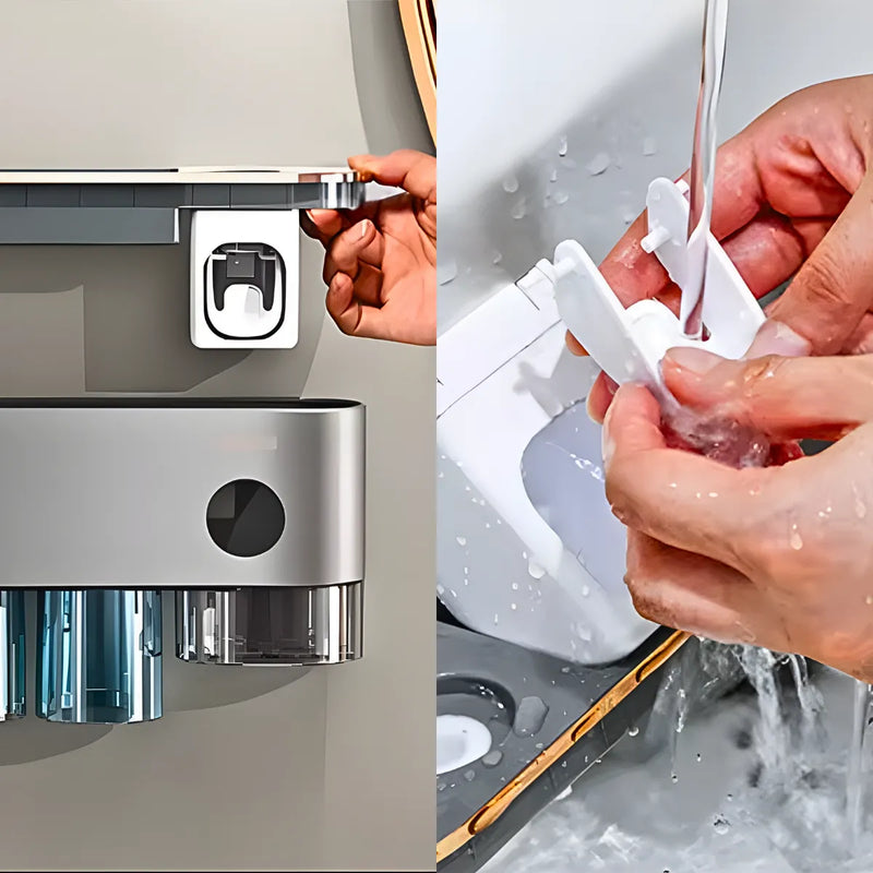 🦷✨ Suporte Organizador para Escova e Pasta de Dente 🦷